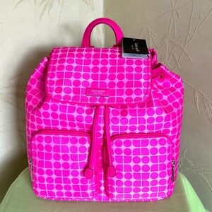 KATE SPADE NOEL JACQUARD BACKPACK:NWT VIVID SNAPDRAGON